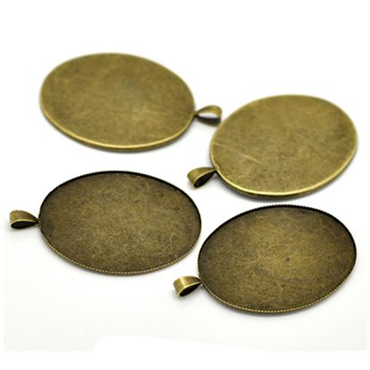 Antiikpronks õhuke ripatsiraam/alaga4x3 cm