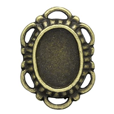Antiikpronks ühendaja aasadega/alaga14x10mm