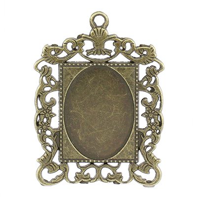 Antiikpronks alusraam kameele/alaga 24x18mm