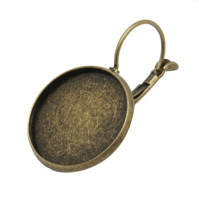 Antiikpronks kõrvarõnga toorik/31x19mm