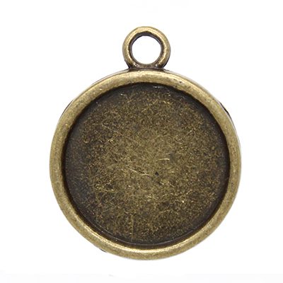 Antiikpronks ripatsiraam kameele/alaga 18mm