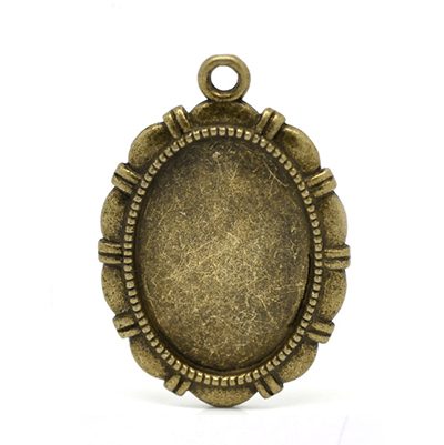 Antiikpronks ripatsiraam/alaga28x20mm