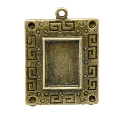 Antiikpronks ripatsiraam kandiline/14x10mm