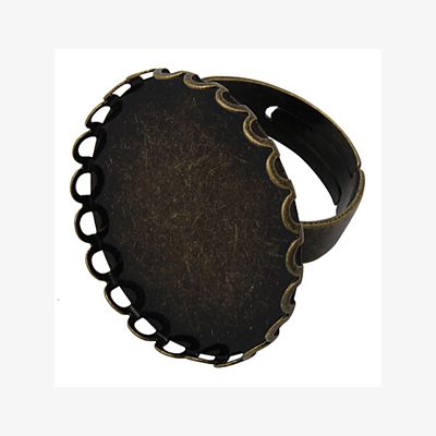 Antiikpronks sõrmuse toorik/alaga 25 x 18mm