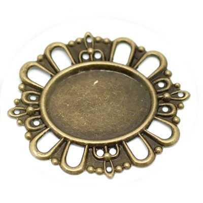 Antiikpronksi tooni kamee alusraam/43x38