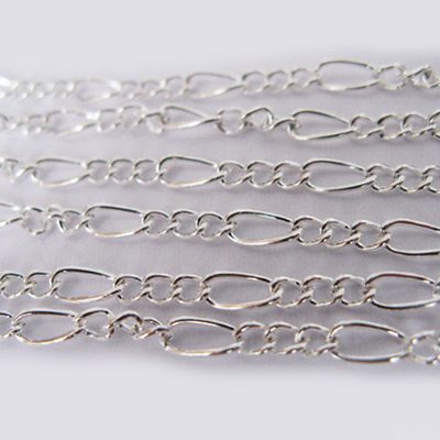 Hõbedane kett pika ja lühikese lüliga/5x3mm