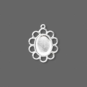 Hõbetatud ripatsiraam kameele/19x 14,8mm