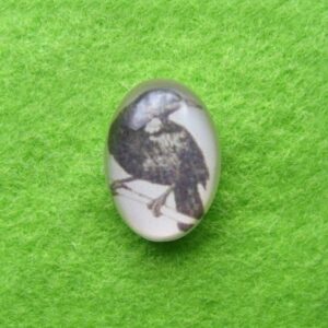 Klaaskamee musta rongaga/18x13mm