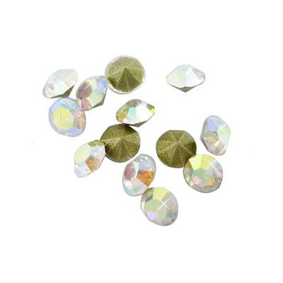 Kleebitav kristall/valge AB läikega/2,2mm/10tk.