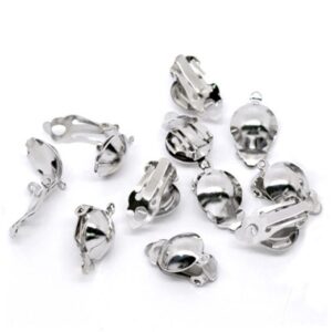 Nikli värvi klipsi toorik aasaga/20x12mm