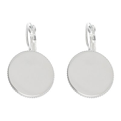 Säravhõbedane kõrvarõnga toorik/alaga 20 mm