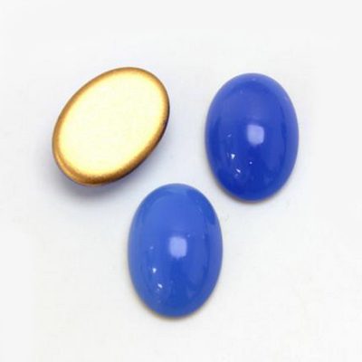 Sinine opaali läikeline kamee/18x13mm