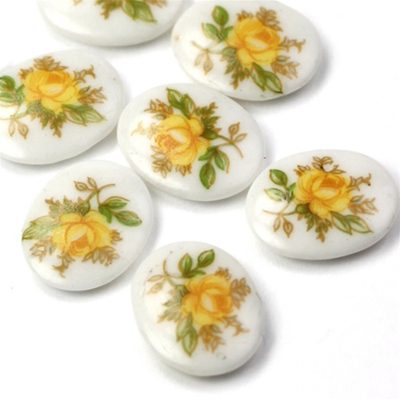 Vintage roosidega kamee/10x8mm